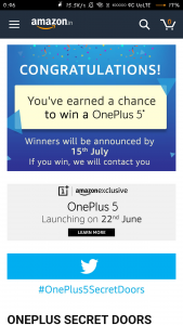 amazon oneplus contest