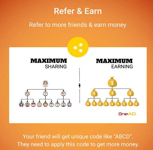 Onead refer and earn