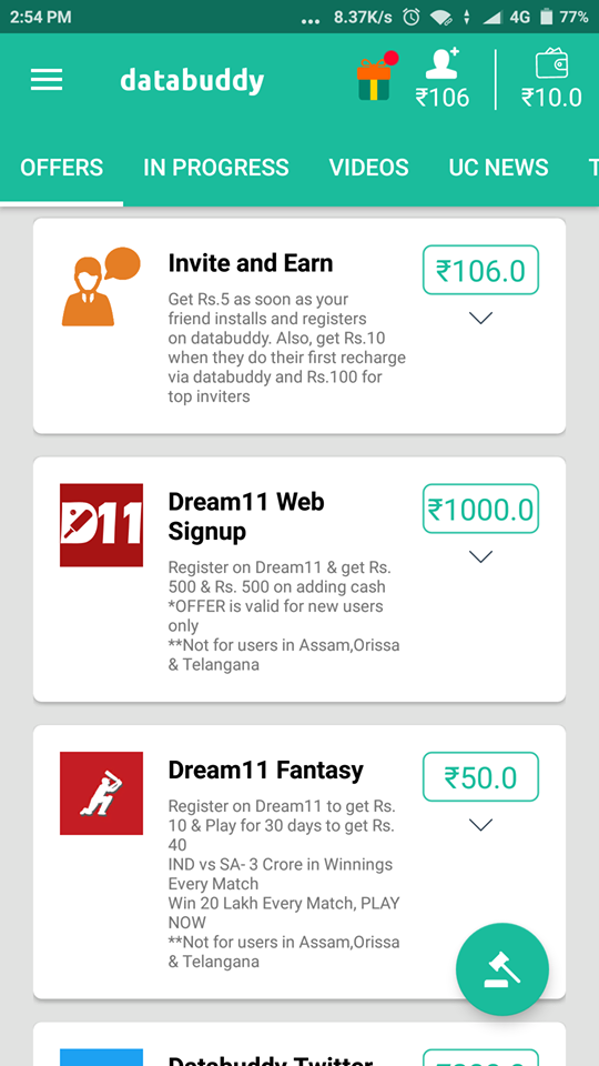 Free Recharge Apps databuddy