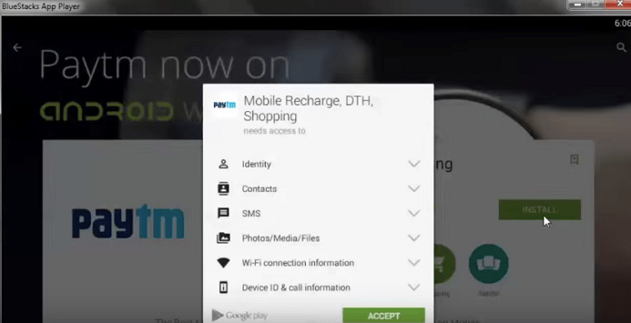 Paytm install on pc emulator