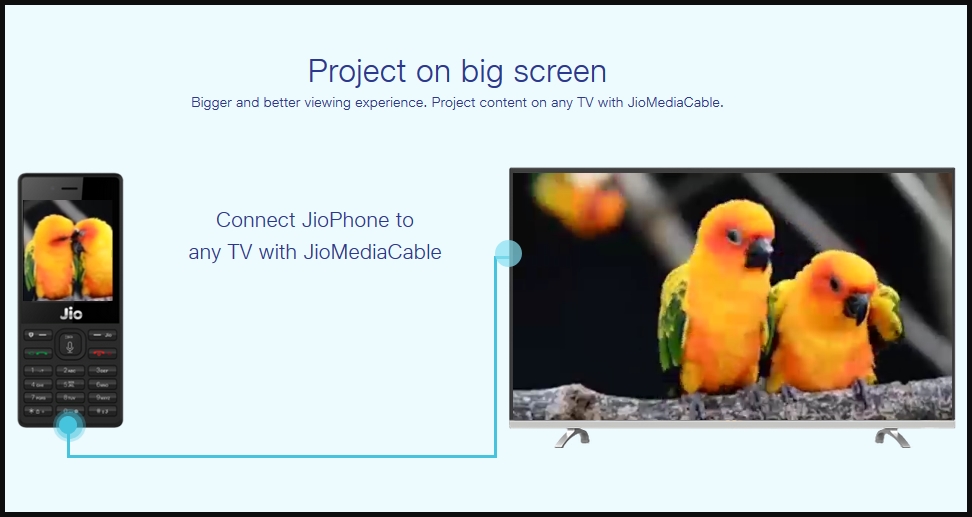 Jio media cable to connect jio phone