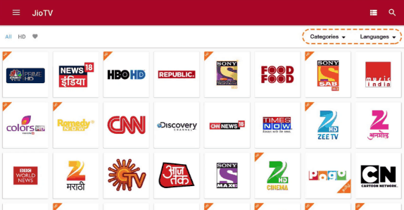 jio tv channel list