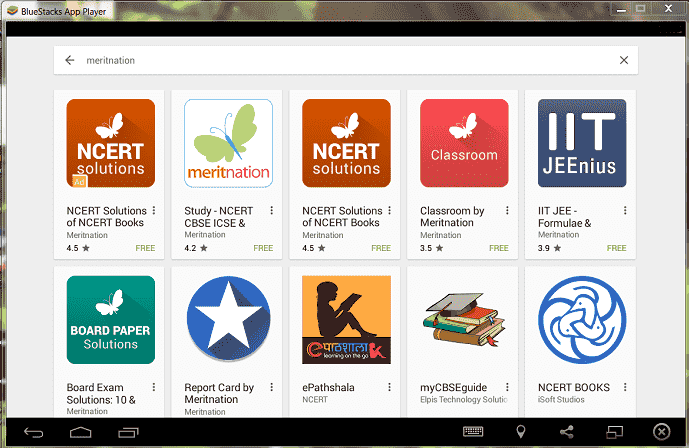 ncert app on bluestacks emulator