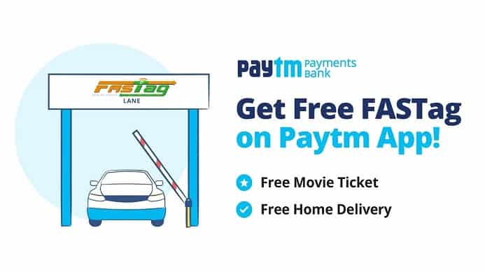 Get Free Fastag from Paytm