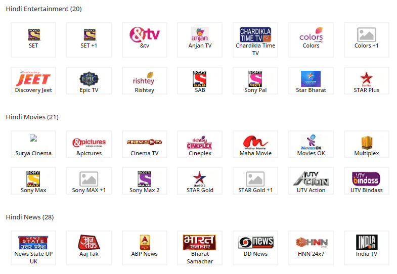 tata sky 139 pack channel list