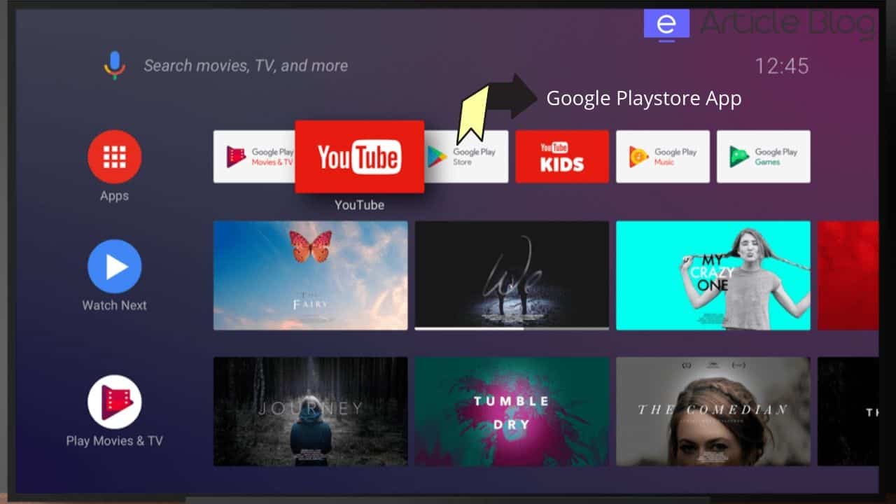 Google Playstore on Smart TV