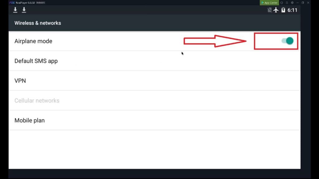 Turn-on Airplane mode 5