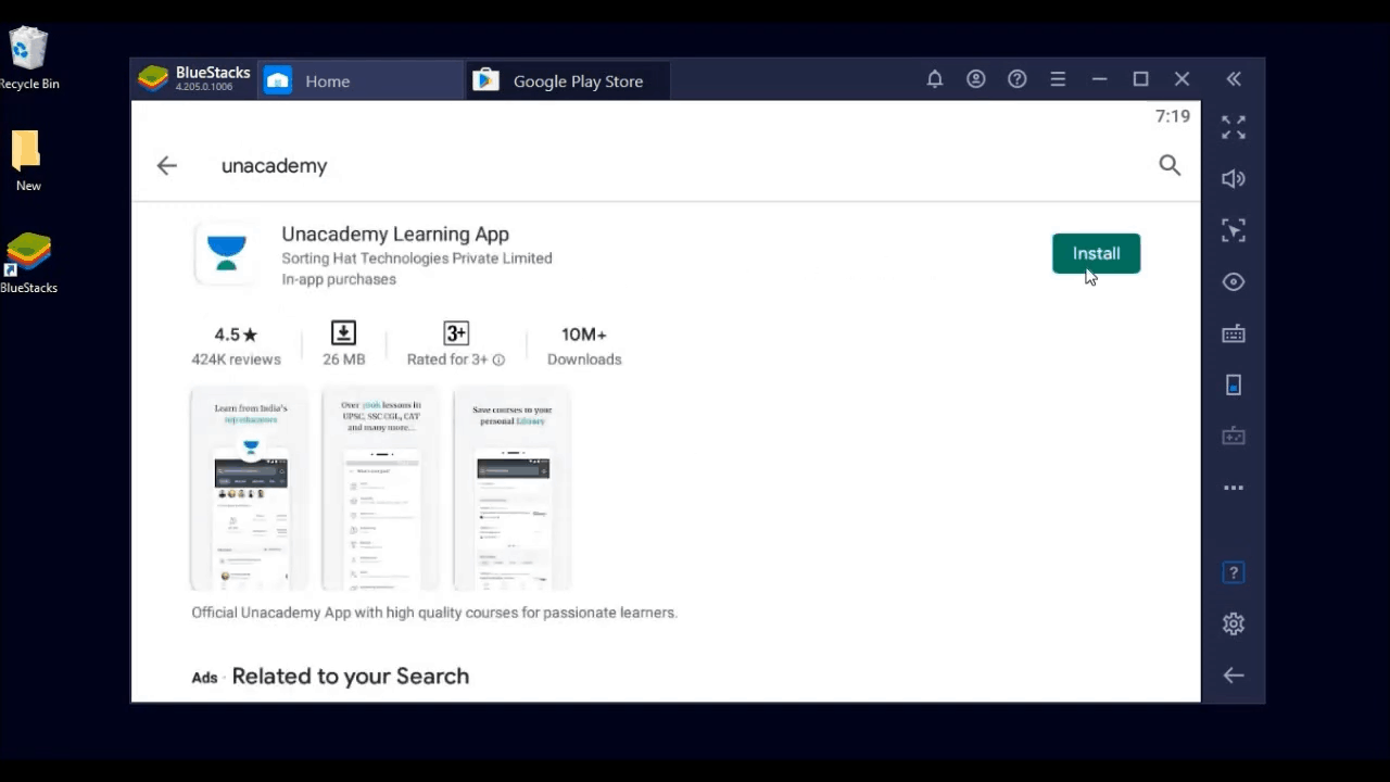 Unacademy PC Software Preview