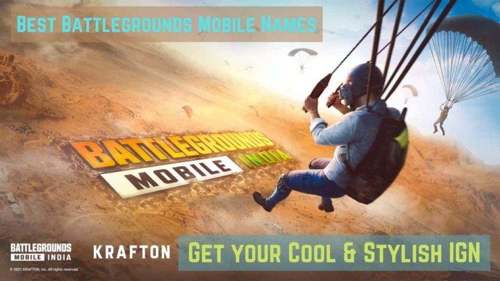 Best Battlegrounds Mobile India Names