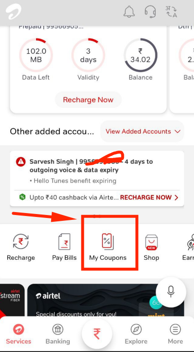 airtel thanks my coupon 