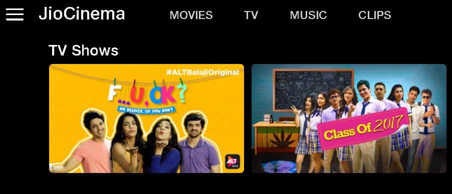 Alt Balaji Originals on JioCinema