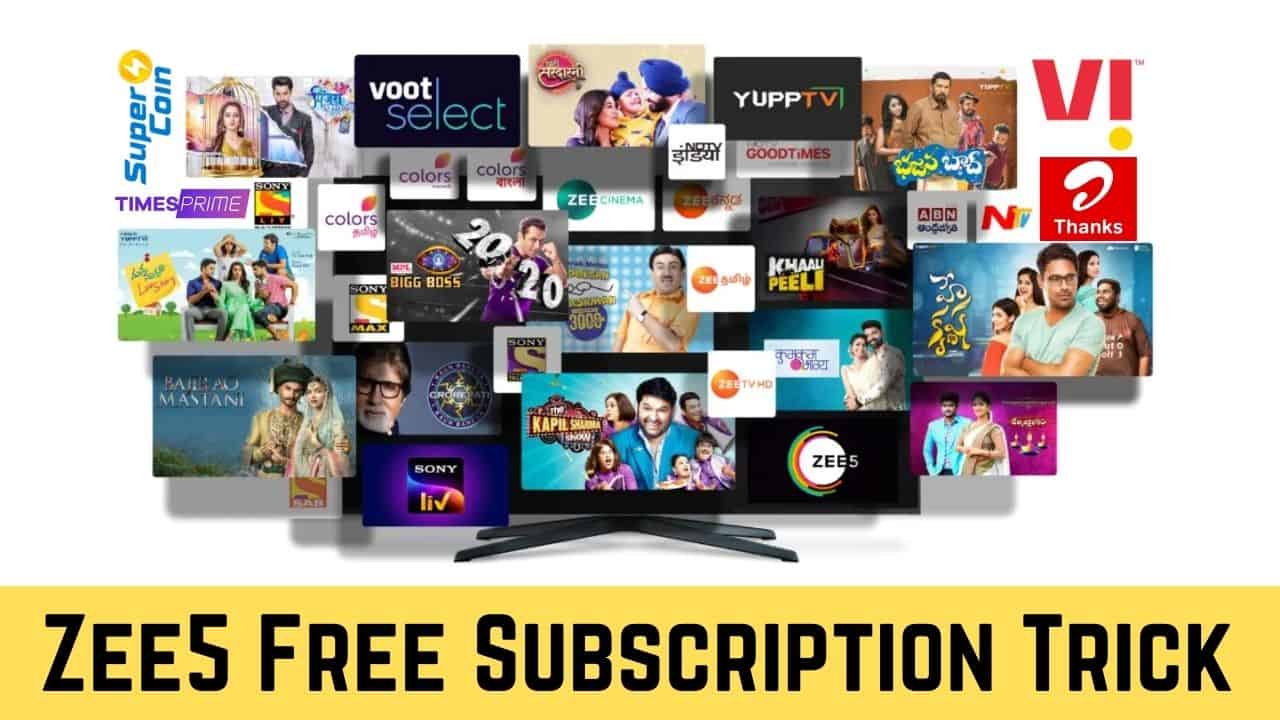 Zee5 Free Subscription Trick