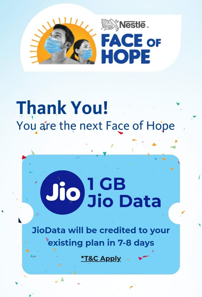 free 1gb data jio 