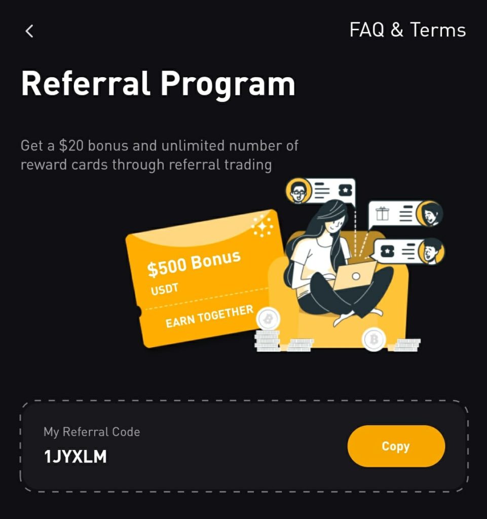 Bybit Referral Code : 1JYXLM