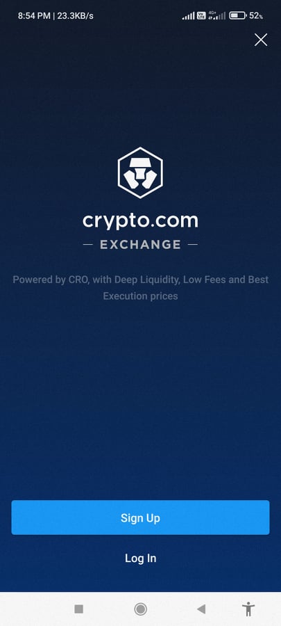 Crypto.com signup
