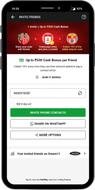 Dream 11 Refer and Earn