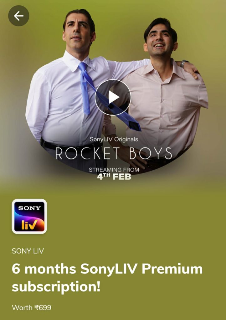 sony liv premium account for free via times prime