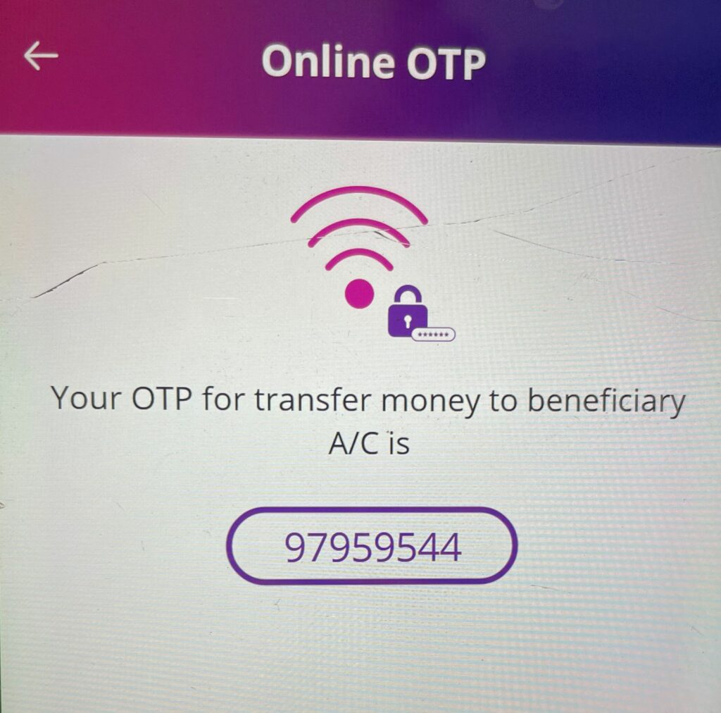 Generate OTP with sbi secure otp app