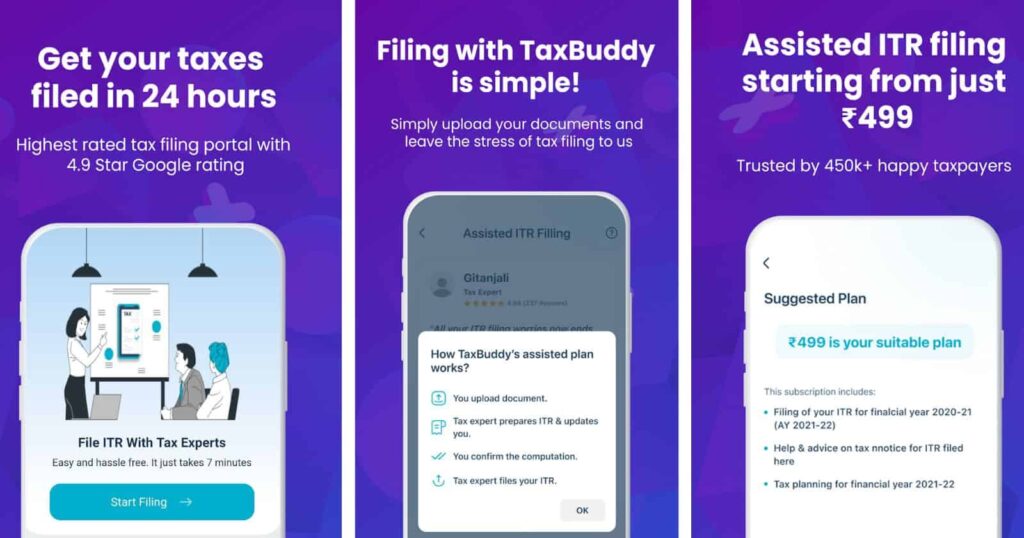 ITR Filing using TaxBuddy App