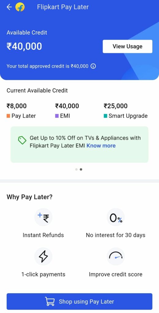 flipkart pay later