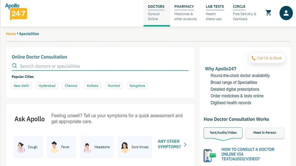 Apollo 24x7 Online Doctor Consultation App