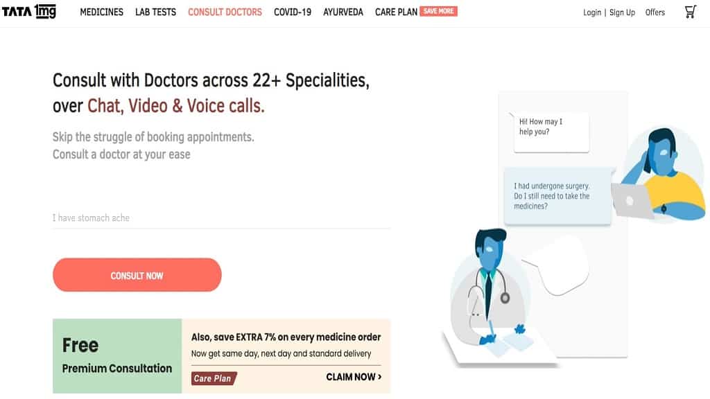 Tata 1mg Online Doctor Consultation App