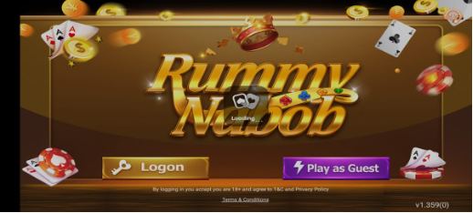 Rummy Nabob Signup screen