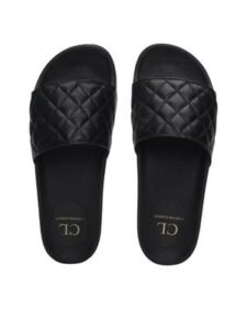 Carlton London Quilted Slip-On Sliders