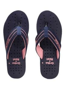 Ortho Rest Women Printed Rubber Thong Flip Flops