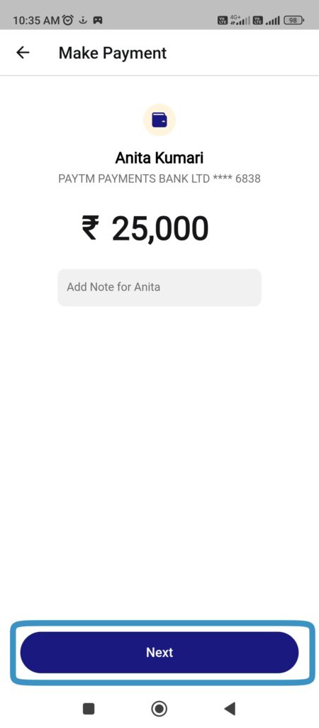 BharatNXT App Payment Screenshot