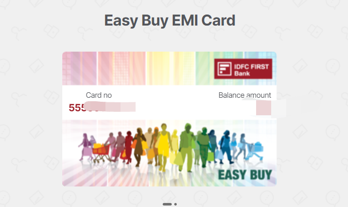 easy buy EMI card details