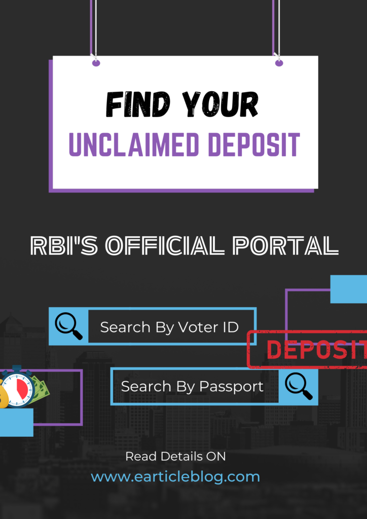 Find Unclaimed Deposit From RBI