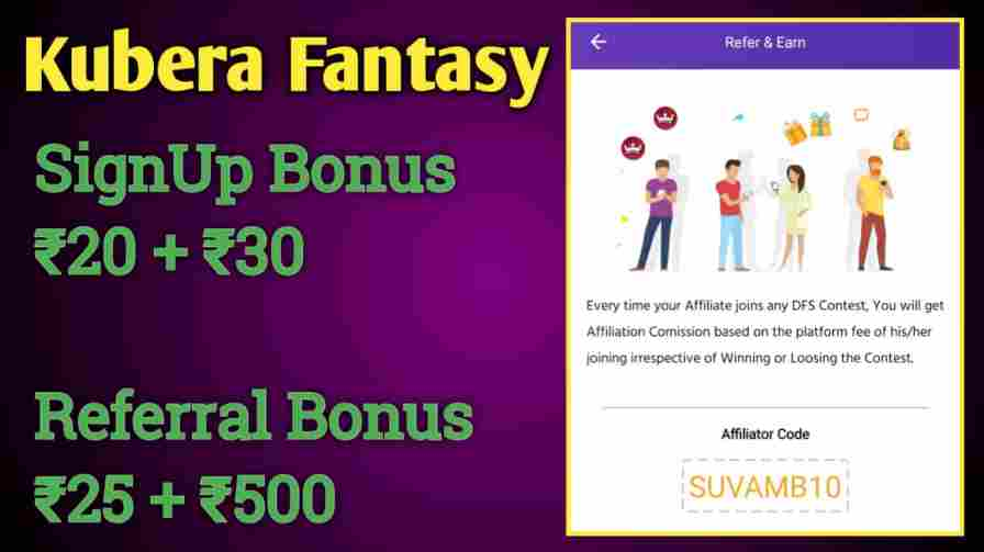 kubera fantasy signup bonus