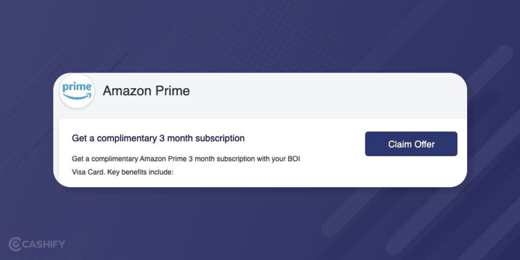 Amazon Prime Subscription Free With BOI / UCO / IDBI Visa Debit Card