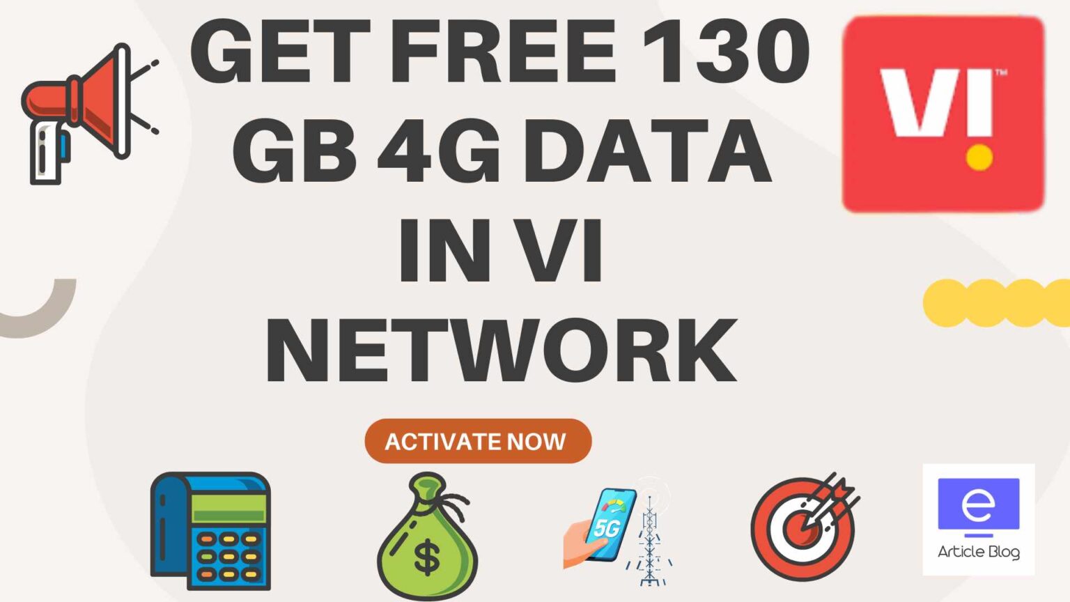 Free 130 GB 4G Data Codes in Vi Network [Vi Guarantee Offer]