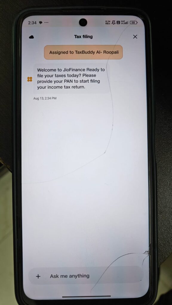 Jio finance tax filing calculator