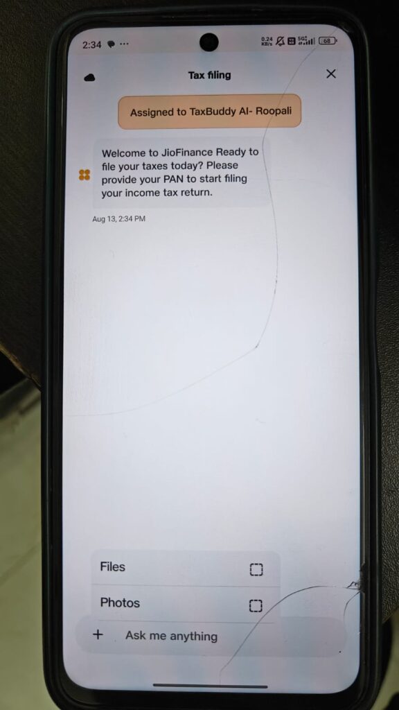 Jio finance tax filing online