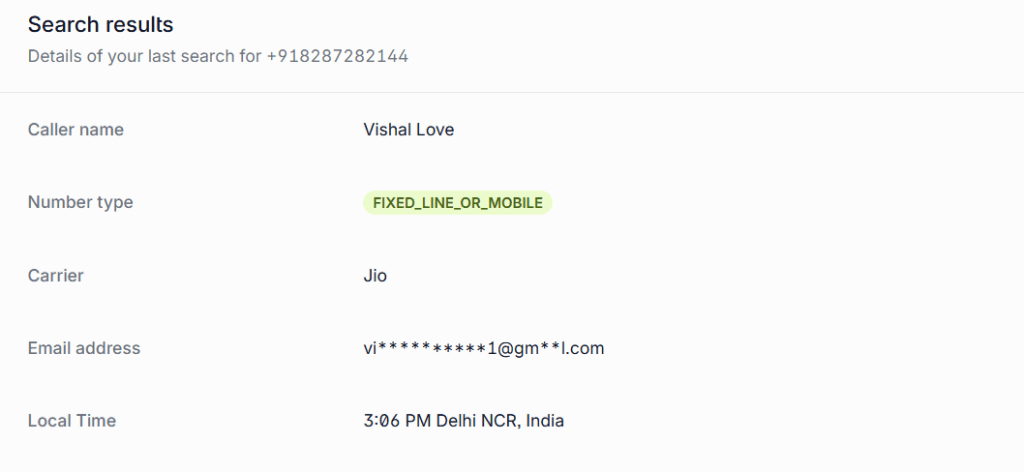 Reverse phone lookup