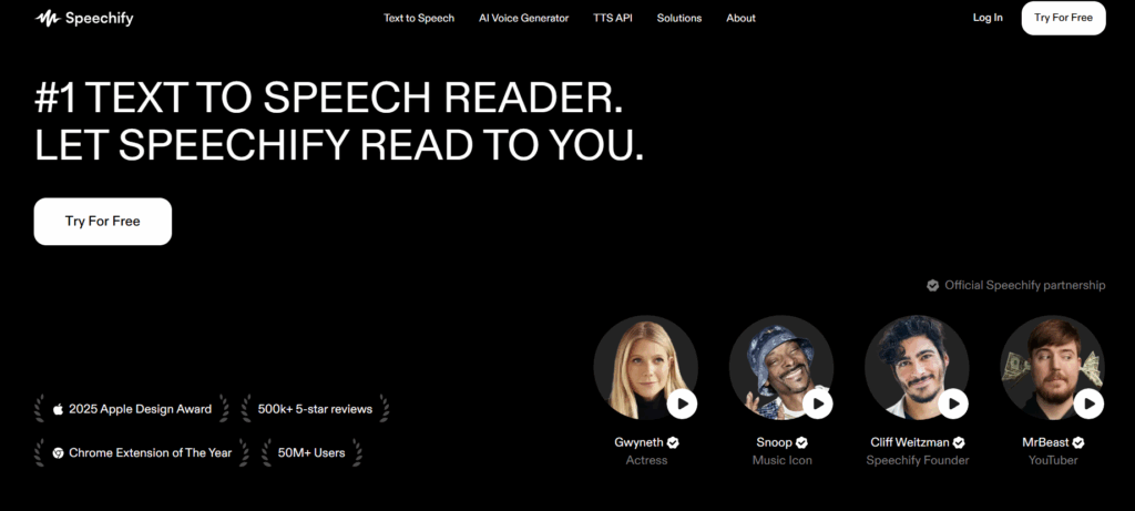 Top 5 Best AI Voice Generator & Text-to-Speech 7 Speechify