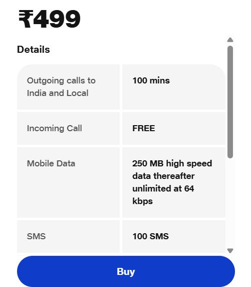 Jio Roaming Plan With Voice & Data
