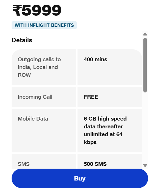 Jio International calling Pack