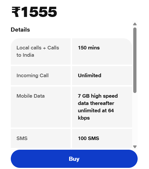 Jio ISD Pack for 1 day