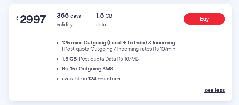 Vi International Roaming Packs | Guide to Best Vi IR Plans 10 Vi International Roaming Pack for 1 Year