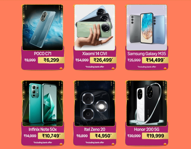 Amazon sale offer on Smartphones