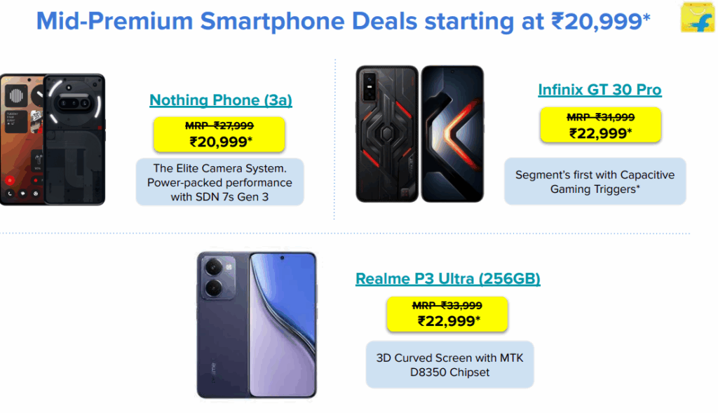 Flipkart Mid-Premium Smartphone sale today offer