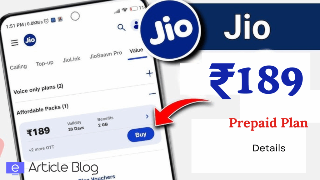 Jio Rs 189 Plan Details