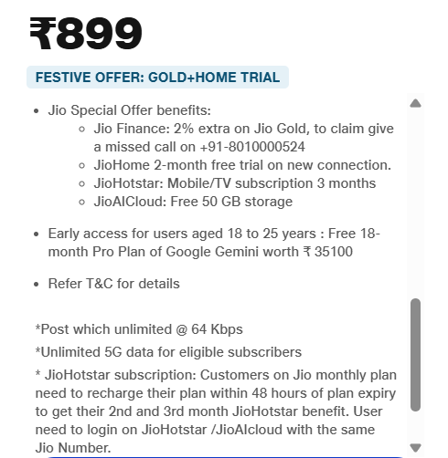 Jio 899 Plan Details: Get Unlimited Calls, Data & Entertainment for 3 Months 3 Jio Rs 899 Plan Benefits