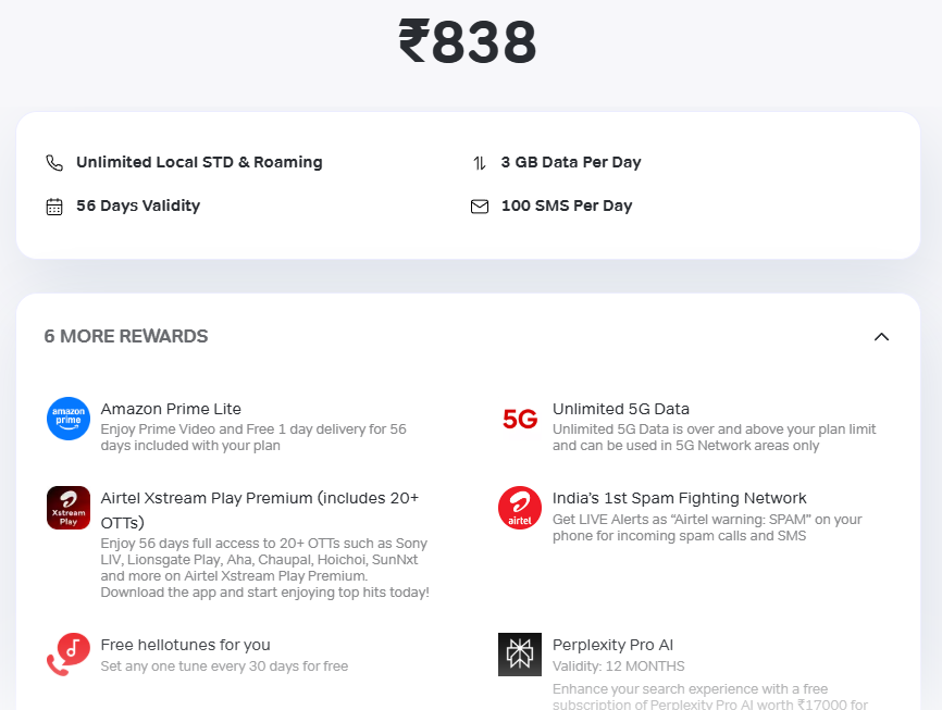 Airtel Unlimited 5G Data Plan
