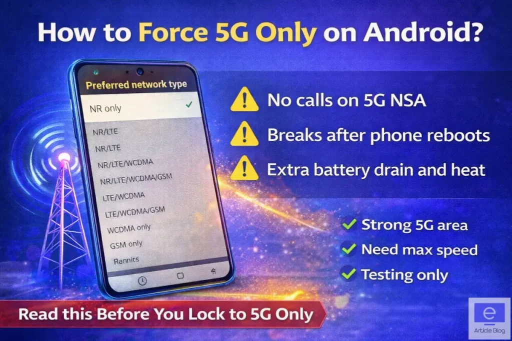 Force 5G Only on Android