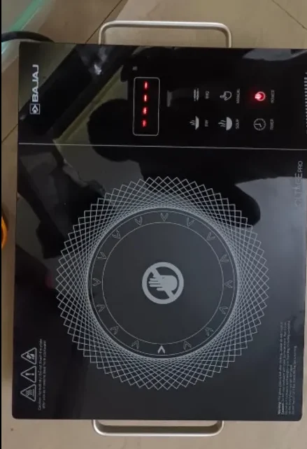 BAJAJ 2200 W Radiant Cooktop Touch Panel, Jog Dial (Silver, Black, IRX 220F)